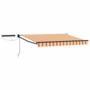 vidaXL Elektrisk Retraktabel Markis Flerfärgsdesign 3,5 x 2,5 m