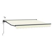 vidaXL Elektrisk Retraktabel Markis Kräm och antracit 2,5 x 2 m