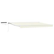vidaXL Elektrisk Retraktabel Markis Grädde och vit 4,5 × 3,5 m