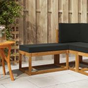 vidaXL Utomhuspall Massivt Akaciaträ Naturfärg