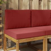 vidaXL Utomhus Soffa Kudde 2 pcs Vinröd Polyester