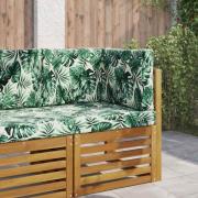 vidaXL Utomhus Soffa Kudde 3 pcs Bladmönster Polyester