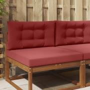 vidaXL Utomhus Soffa Kudde 2 pcs Vinröd Polyester