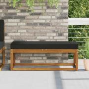 vidaXL Utomhus sitskudde Svart 111,5 x 40 x 8 cm 100% Polyester