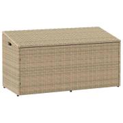 vidaXL Förvaringslåda för trädgården beige 110x50x58 cm konstrotting