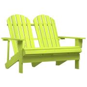 vidaXL Adirondackstol 2-sits massivt granträ grön