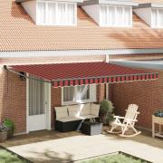 vidaXL Markis Orange och Brunt 450 x 300 x 165 cm Polyester och metall
