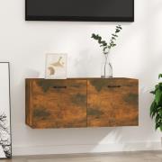 vidaXL Tv-bänk rökfärgad ek 80x35x36,5 cm konstruerat trä