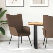 vidaXL Vilstol brun tyg