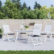vidaXL Stolsdynor 4 st svartrutig 50x50x4 cm tyg