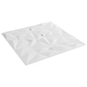 vidaXL Väggpaneler 48 pcs Vit 50 x 50 cm XPS Skum