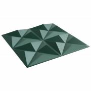 vidaXL Väggpaneler 24 pcs Origami Grön 50 x 50 cm XPS Skum