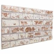 vidaXL Väggpaneler 10 pcs Röd och Vit 100 x 50 cm EPS Skum