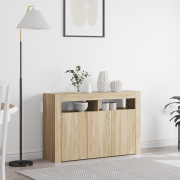vidaXL Sideboard Sonoma-ek 116 x 30 x 75 cm Konstruerat trä