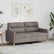 vidaXL 2-sitssoffa taupe 140 cm tyg
