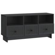 vidaXL TV-skåp med låda Svart 102 x 34,5 x 50 cm Konstruerat trä