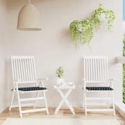 vidaXL Stolsdynor 2 st svartrutig 40x40x4 cm tyg