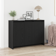 vidaXL Sideboard Svart 102 x 29,5 x 75 cm Konstruerat trä