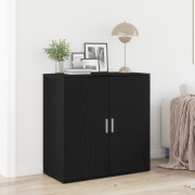 vidaXL Sideboard Svart Ek 79 x 38 x 80 cm Konstruerat trä