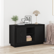 vidaXL Sideboard Svart Ek 102 x 35 x 60 cm Konstruerat trä