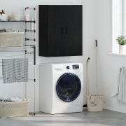 vidaXL Väggskåp Svart Ek 69,5 x 34 x 90 cm Konstruerat trä