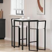 vidaXL Barbord Vit 70 x 70 x 105 cm Massiv furu