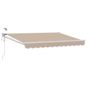 vidaXL Elektrisk Retraktabel Markis Beige 3,5 x 2,5 m