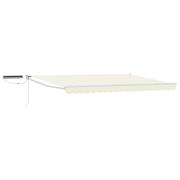 vidaXL Elektrisk Retraktabel Markis Grädde och vit 5 x 3 m