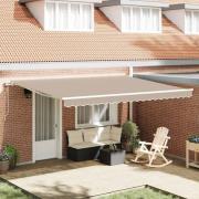 vidaXL Elektrisk Retraktabel Markis Beige 450 × 300 cm