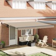 vidaXL Markis Beige 450 x 300 x 165 cm Polyester och metall