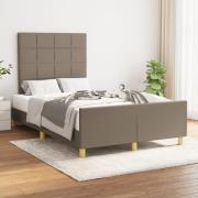 vidaXL sängram utan madrass taupe 120x190 cm tyg