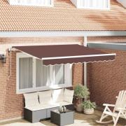 vidaXL Utfällbar markis Brun 350 x 200 cm tyg