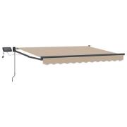 vidaXL Manuell utdragbar markis med LED-lampor 2,5 x 2 m