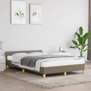 vidaXL sängram utan madrass taupe 120x190 cm tyg