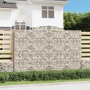 vidaXL Gabion bågformad 300x30x200/220 cm galvaniserat järn