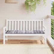 vidaXL Bänkdyna för trädgården grårutig 150x50x4 cm oxfordtyg