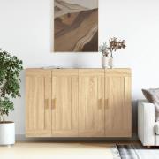 vidaXL Väggmonterade skåp 2 st sonoma-ek konstruerat trä