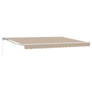 vidaXL Manuell Utdragbar Markis Beige 4 × 3,5 m
