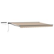 vidaXL Elektrisk Retraktabel Markis Beige och Antracit 5 x 3 m