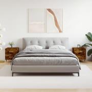 vidaXL Sängbord 2 st rökfärgad ek 40x35x47,5 cm konstruerat trä