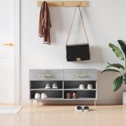 vidaXL Skobänk betonggrå 102x35x55 cm konstruerat trä