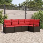 vidaXL Soffset 5 pcs Brun konstrotting