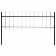vidaXL Trädgårdsstaket Woerden med spjutspets stål 181x60 cm svart