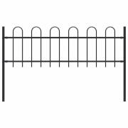 vidaXL Trädgårdsstaket BOXTEL med båge i stål 181x60 cm svart