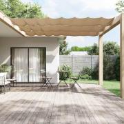 vidaXL Markis vertikal taupe 140x800 cm oxfordtyg