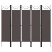 vidaXL Rumsavdelare 5 paneler antracit 200x180 cm