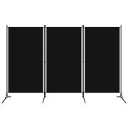 vidaXL Rumsavdelare 3 paneler svart 260x180 cm