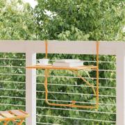 vidaXL Balkongbord gul 60x40 cm stål