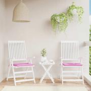 vidaXL Stolsdynor 2 st rosa 50x50x4 cm tyg