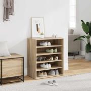 vidaXL Skoställ sonoma-ek 60x35x70 cm konstruerat trä